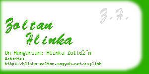 zoltan hlinka business card